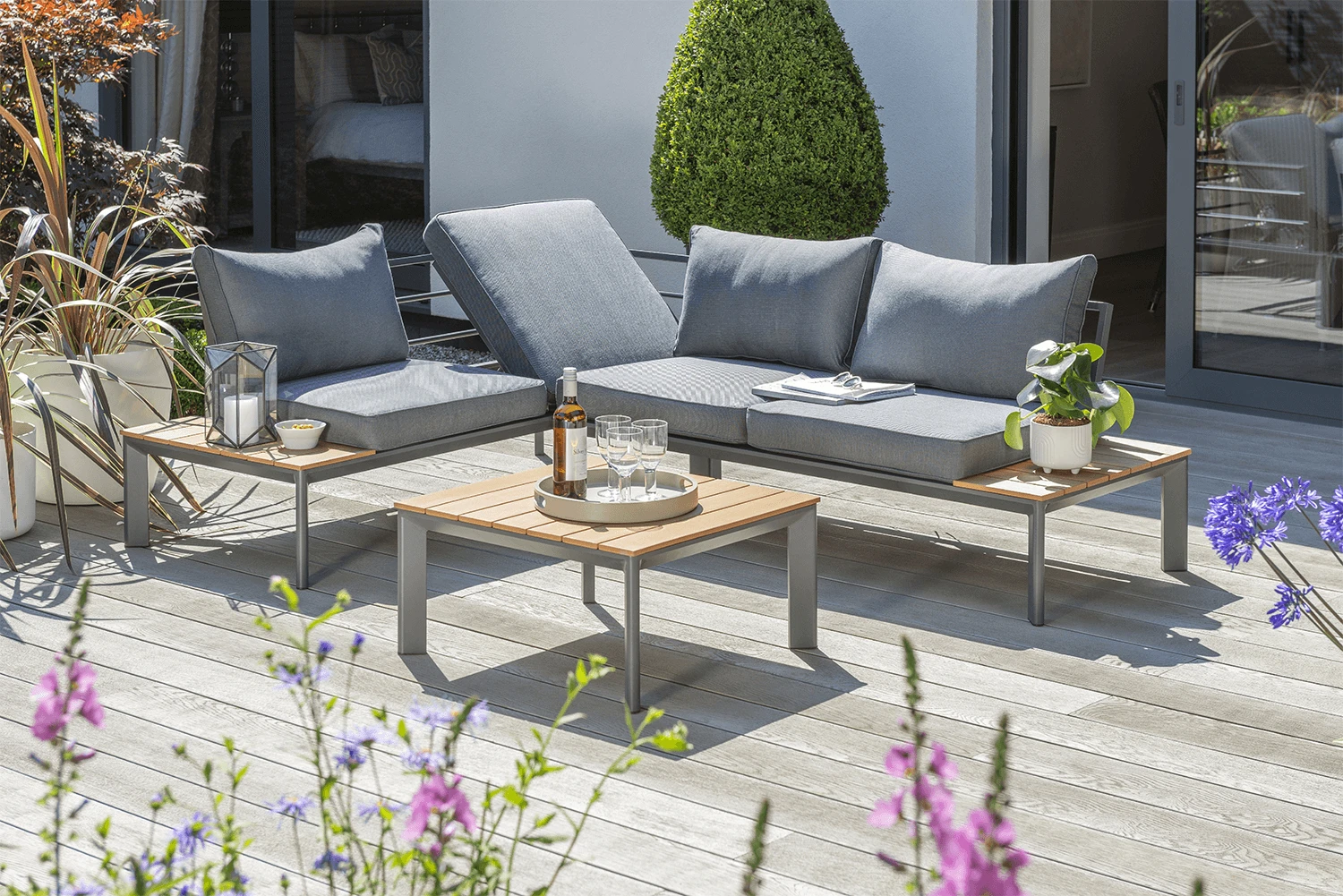 Norfolk Leisure Carrow Corner Sofa Set In Anthracite/Grey 2 Norfolk Leisure Carrow Corner Sofa Set In Anthracite/Grey - Image 2