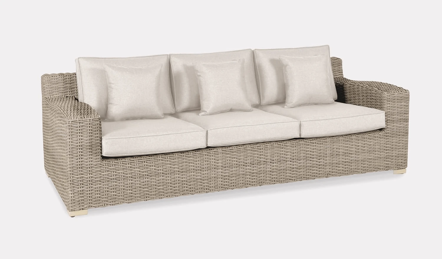 Kettler Palma Luxe 3 Seat Sofa In Oyster And Stone 1 Kettler Palma Luxe 3 Seat Sofa In Oyster And Stone