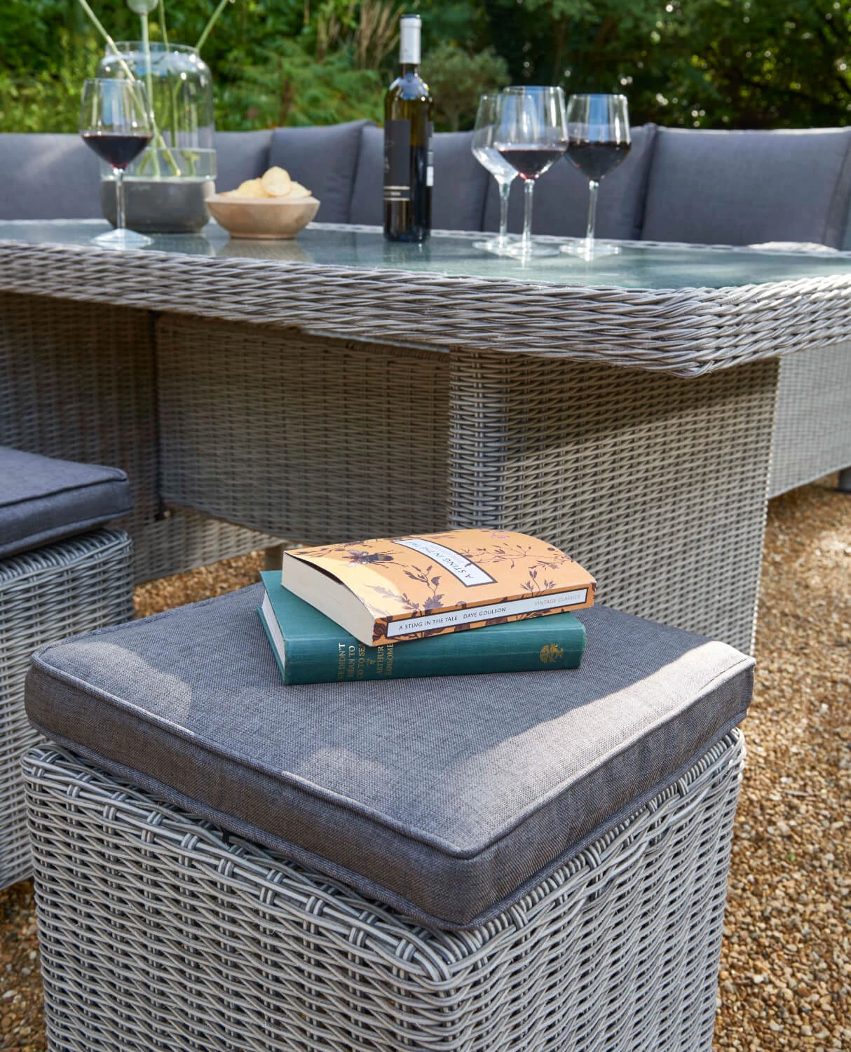 Kettler Palma Right Hand Corner Sofa Set In White Wash With Glass Top Table 2 Kettler Palma Right Hand Corner Sofa Set In White Wash With Glass Top Table - Image 2