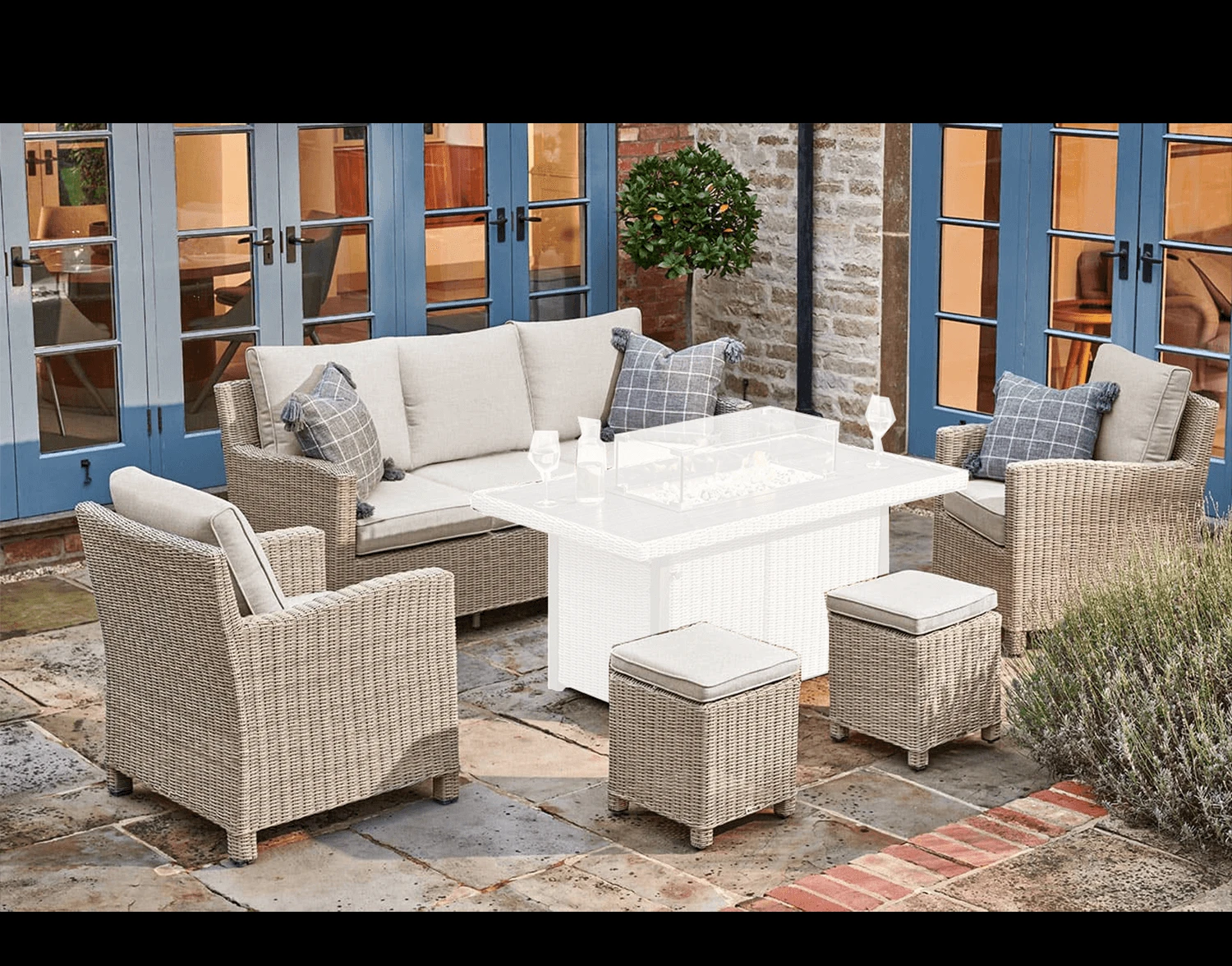 Kettler Palma Sofa Set In Oyster And Stone - NO TABLE 1 Kettler Palma Sofa Set In Oyster And Stone - NO TABLE