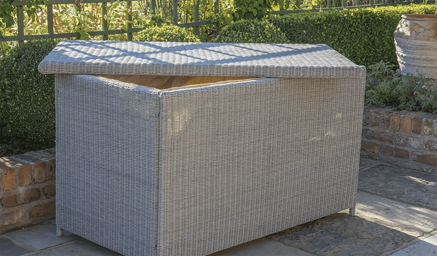 Kettler Palma Storage Box In White Wash 2 Kettler Palma Storage Box In White Wash - Image 2