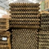 10 X 1.65m (5.5ft) Pressure Treated Machine Round Posts - 75mm Diameter