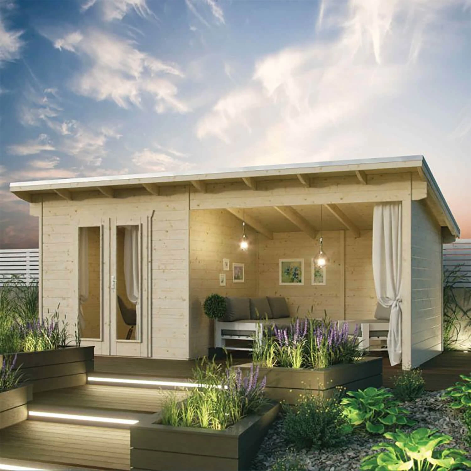 Rowlinson Oasis Garden Cabin In A Natural Finish 1 Rowlinson Oasis Garden Cabin In A Natural Finish