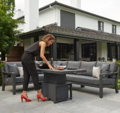 LIFE Timber Aluminium Corner Sofa Set In Lava / Carbon - No Extension 9 LIFE Timber Aluminium Corner Sofa Set In Lava / Carbon - No Extension -Cheap Hozelock || Kettler || Bosch Store life timber lava carbon high table giant
