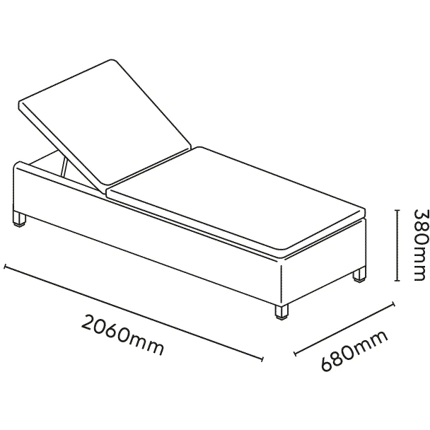 Kettler Palma Lounger In White Wash 2 Kettler Palma Lounger In White Wash - Image 2