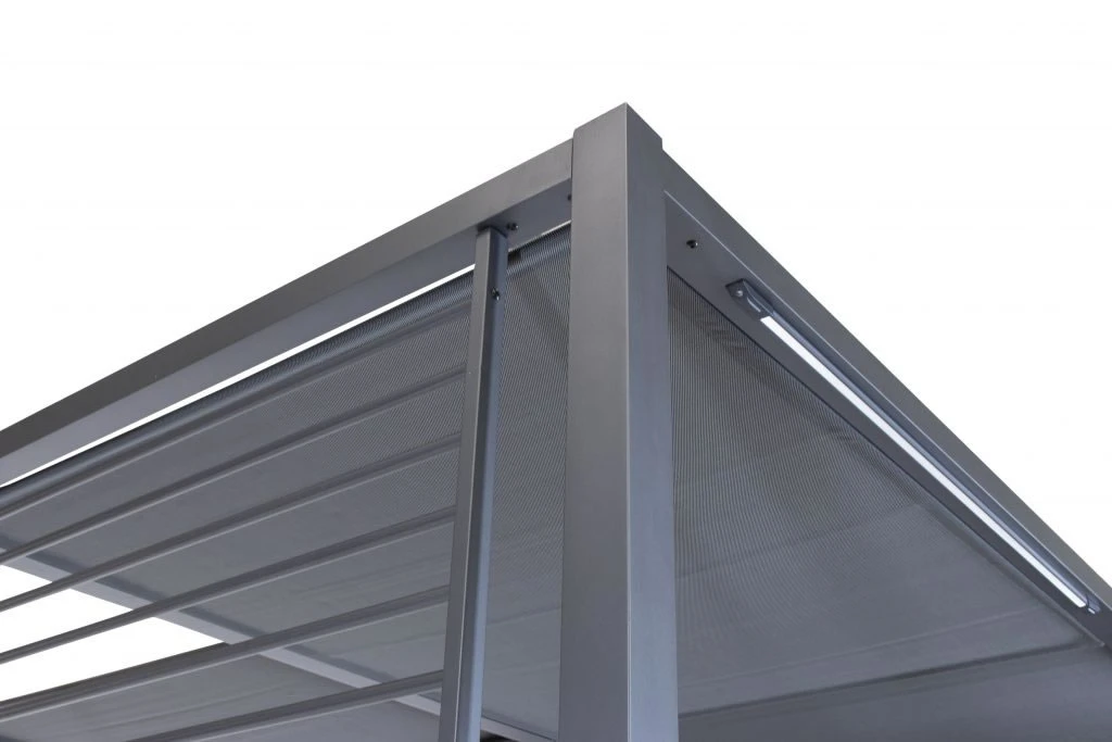 Kettler Deluxe 3 X 3.5m Aluminium Panalsol (with LED Solar Lights) 2 Kettler Deluxe 3 X 3.5m Aluminium Panalsol (with LED Solar Lights) - Image 2