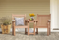 Sandwick Winawood 2 Seater Wood Effect Love Seat - Teak Finish