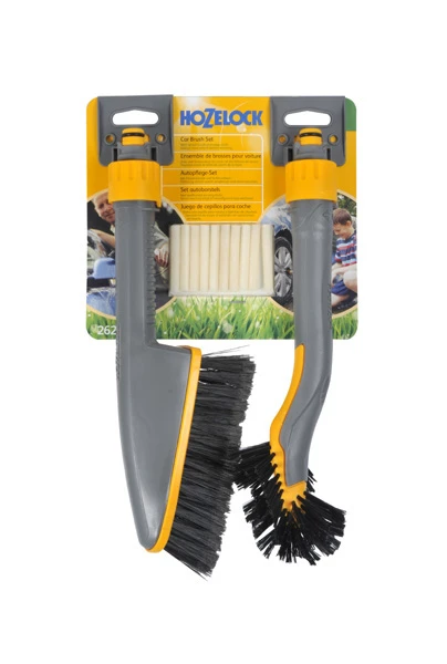 Hozelock Short Car Brush And Wheel Brush Twin Pack - 2624 1 Hozelock Short Car Brush And Wheel Brush Twin Pack - 2624