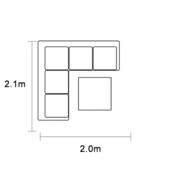 Hartman Vienna Square Corner Sofa Lounge Set With Integrated Lounger In Xerix / Slate -Cheap Hozelock || Kettler || Bosch Store vienna square corner footprint giant