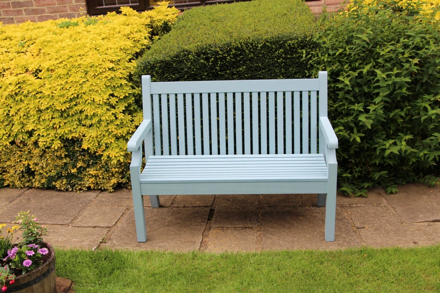 Sandwick Winawood 3 Seater Wood Effect Garden Bench - Blue 1 Sandwick Winawood 3 Seater Wood Effect Garden Bench - Blue